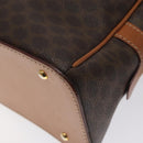 CELINE Macadam Canvas Hand Bag PVC Leather Brown Gold Auth ki5783-15