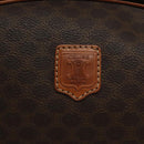 CELINE Macadam Canvas Hand Bag PVC Leather Brown Gold Auth ki5783-17