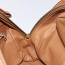 CELINE Macadam Canvas Hand Bag PVC Leather Brown Gold Auth ki5783-20