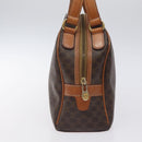 CELINE Macadam Canvas Hand Bag PVC Leather Brown Gold Auth ki5783-3