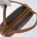 CELINE Macadam Canvas Hand Bag PVC Leather Brown Gold Auth ki5783-6