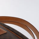CELINE Macadam Canvas Hand Bag PVC Leather Brown Gold Auth ki5783-8