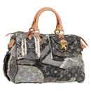 LOUIS VUITTON Monogram Denim Patchwork Speedy 30 Bag Gray M95381 LV Auth ki5785M-1