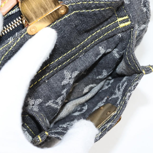 LOUIS VUITTON Monogram Denim Patchwork Speedy 30 Bag Gray M95381 LV Auth ki5785M