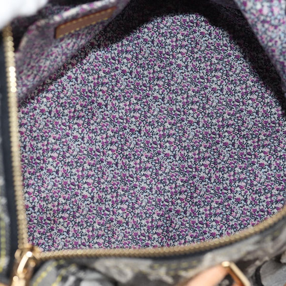 LOUIS VUITTON Monogram Denim Patchwork Speedy 30 Bag Gray M95381 LV Auth ki5785M