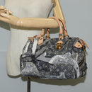 LOUIS VUITTON Monogram Denim Patchwork Speedy 30 Bag Gray M95381 LV Auth ki5785M-26