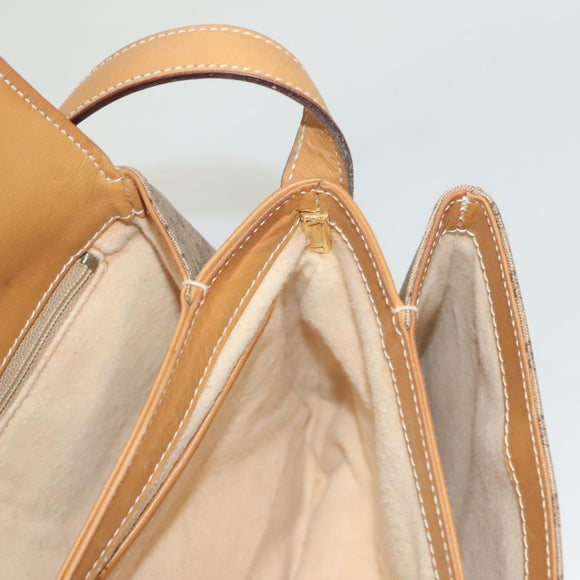 GUCCI Micro GG Supreme Shoulder Bag PVC Beige Gold Auth ki5787