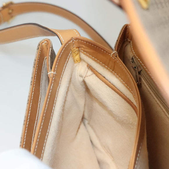 GUCCI Micro GG Supreme Shoulder Bag PVC Beige Gold Auth ki5787