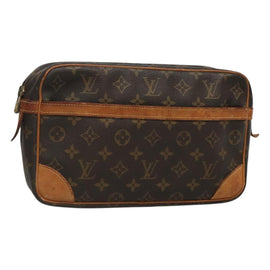 LOUIS VUITTON Monogram Compiegne 28 Clutch Bag M51845 LV Auth ki5790