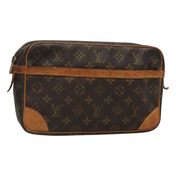 LOUIS VUITTON Monogram Compiegne 28 Clutch Bag M51845 LV Auth ki5790