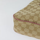 GUCCI GG Canvas Tote Bag Gold Beige pink 163288 Auth ki5792-15