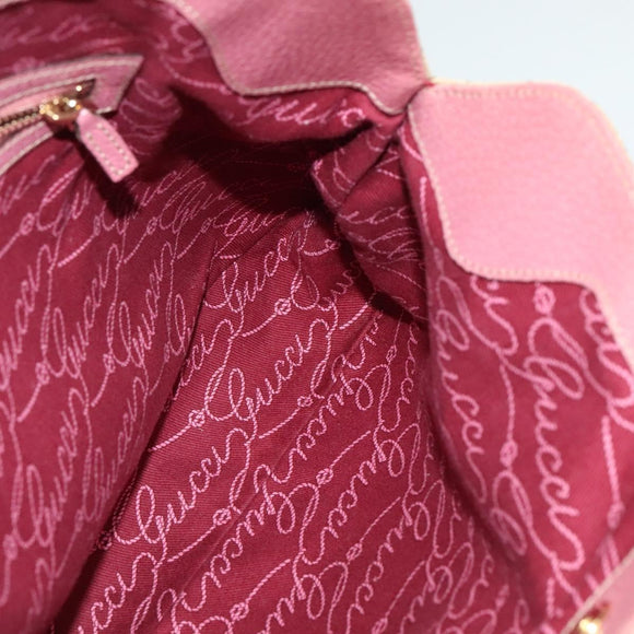 GUCCI GG Canvas Tote Bag Gold Beige pink 163288 Auth ki5792