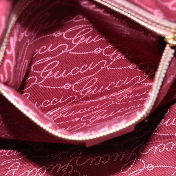 GUCCI GG Canvas Tote Bag Gold Beige pink 163288 Auth ki5792