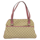 GUCCI GG Canvas Tote Bag Gold Beige pink 163288 Auth ki5792-13
