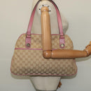 GUCCI GG Canvas Tote Bag Gold Beige pink 163288 Auth ki5792-22