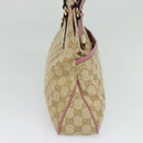 GUCCI GG Canvas Tote Bag Gold Beige pink 163288 Auth ki5792-3