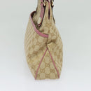 GUCCI GG Canvas Tote Bag Gold Beige pink 163288 Auth ki5792-4