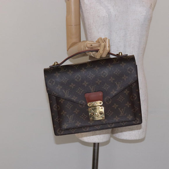 LOUIS VUITTON Monogram Monceau 28 Hand Bag M51185 LV Auth ki5795