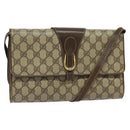 GUCCI GG Supreme Shoulder Bag PVC Beige Gold 904 02 050 Auth ki5803-1