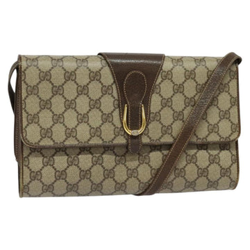 GUCCI GG Supreme Shoulder Bag PVC Beige Gold 904 02 050 Auth ki5803