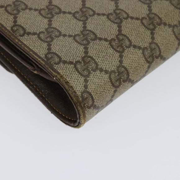 GUCCI GG Supreme Shoulder Bag PVC Beige Gold 904 02 050 Auth ki5803