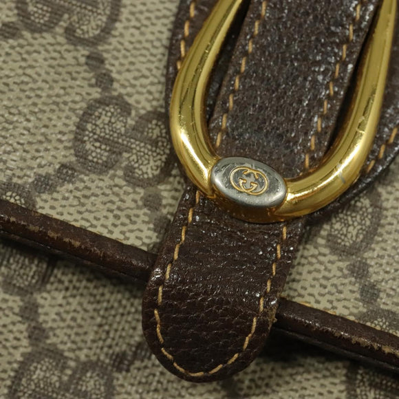 GUCCI GG Supreme Shoulder Bag PVC Beige Gold 904 02 050 Auth ki5803