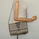 GUCCI GG Supreme Shoulder Bag PVC Beige Gold 904 02 050 Auth ki5803-22