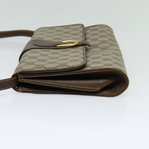 GUCCI GG Supreme Shoulder Bag PVC Beige Gold 904 02 050 Auth ki5803