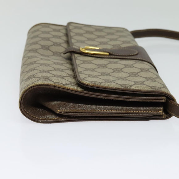 GUCCI GG Supreme Shoulder Bag PVC Beige Gold 904 02 050 Auth ki5803