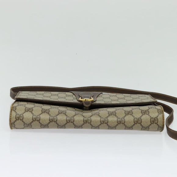 GUCCI GG Supreme Shoulder Bag PVC Beige Gold 904 02 050 Auth ki5803