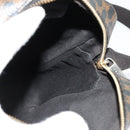 CELINE Macadam Canvas Shoulder Bag PVC Leather Black Gold Auth ki5807-19