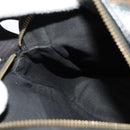 CELINE Macadam Canvas Shoulder Bag PVC Leather Black Gold Auth ki5807-20