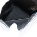 CELINE Macadam Canvas Shoulder Bag PVC Leather Black Gold Auth ki5807-11