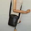 CELINE Macadam Canvas Shoulder Bag PVC Leather Black Gold Auth ki5807-21