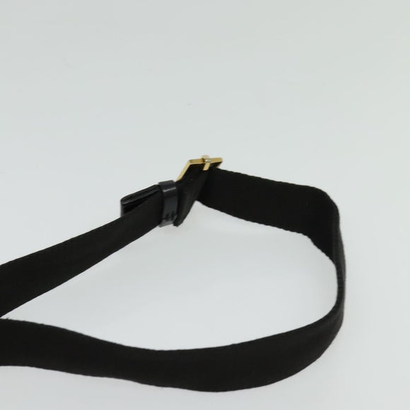 CELINE Macadam Canvas Shoulder Bag PVC Leather Black Gold Auth ki5807