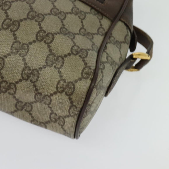 GUCCI GG Supreme Web Sherry Line Shoulder Bag PVC Beige 119 02 088 Auth ki5809