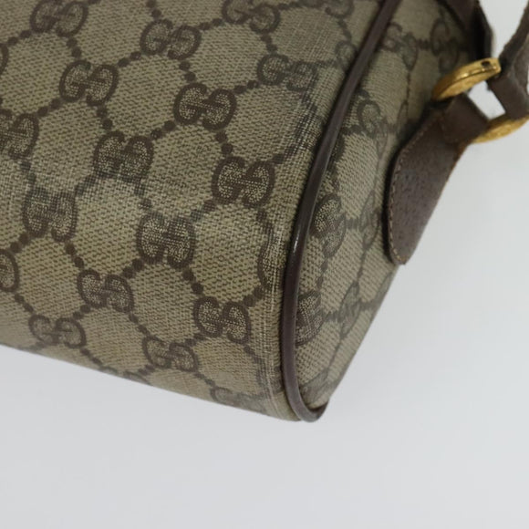 GUCCI GG Supreme Web Sherry Line Shoulder Bag PVC Beige 119 02 088 Auth ki5809