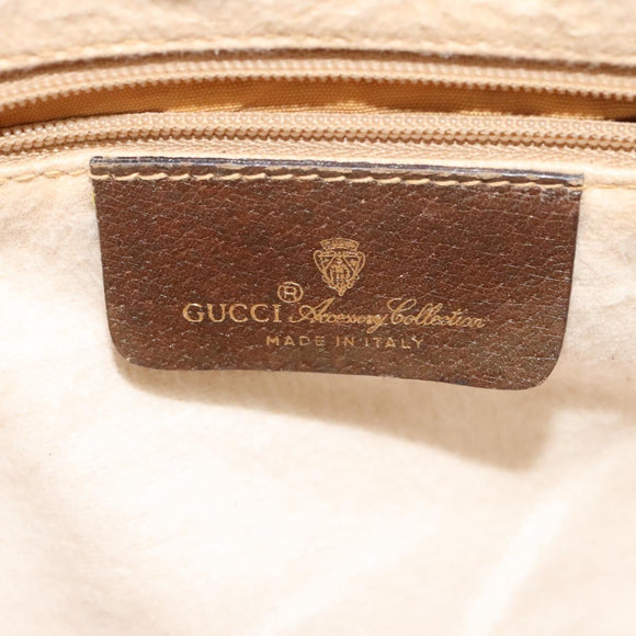 GUCCI GG Supreme Web Sherry Line Shoulder Bag PVC Beige 119 02 088 Auth ki5809