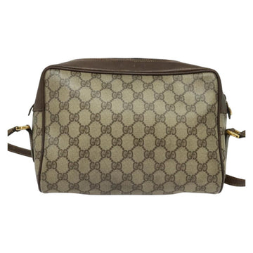 GUCCI GG Supreme Web Sherry Line Shoulder Bag PVC Beige 119 02 088 Auth ki5809 - 0