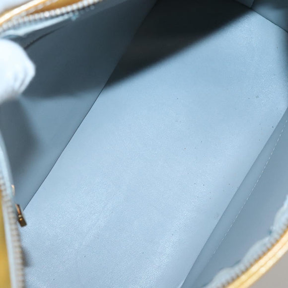 LOUIS VUITTON Monogram Vernis Houston Hand Bag Gris M91053 LV Auth ki5812