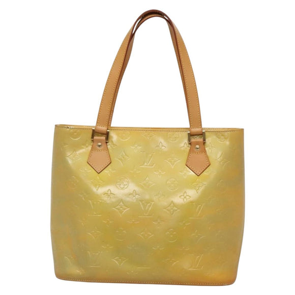 LOUIS VUITTON Monogram Vernis Houston Hand Bag Gris M91053 LV Auth ki5812