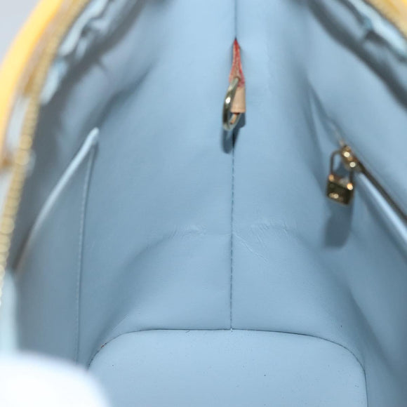 LOUIS VUITTON Monogram Vernis Houston Hand Bag Gris M91053 LV Auth ki5812