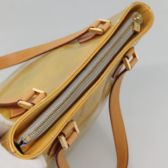 LOUIS VUITTON Monogram Vernis Houston Hand Bag Gris M91053 LV Auth ki5812