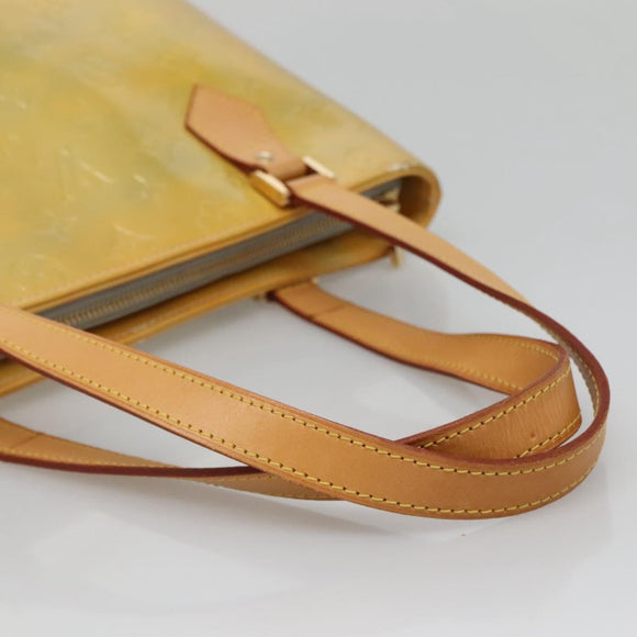 LOUIS VUITTON Monogram Vernis Houston Hand Bag Gris M91053 LV Auth ki5812