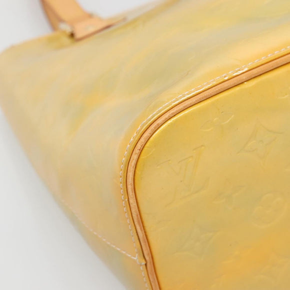 LOUIS VUITTON Monogram Vernis Houston Hand Bag Gris M91053 LV Auth ki5812