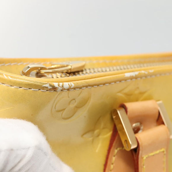 LOUIS VUITTON Monogram Vernis Houston Hand Bag Gris M91053 LV Auth ki5812