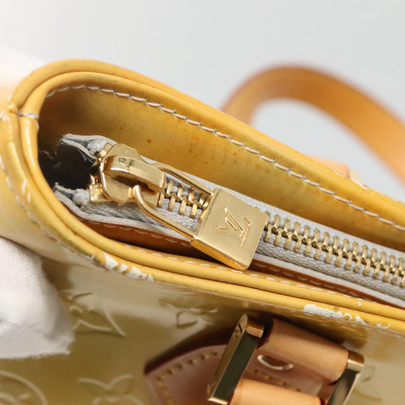 LOUIS VUITTON Monogram Vernis Houston Hand Bag Gris M91053 LV Auth ki5812