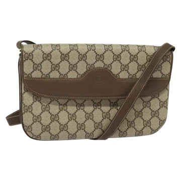 GUCCI GG Supreme Shoulder Bag PVC Beige Gold 004 256 0024 Auth ki5813