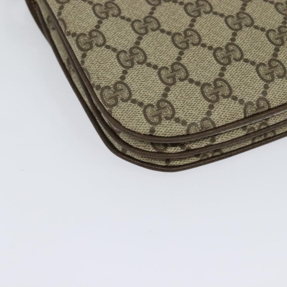 GUCCI GG Supreme Shoulder Bag PVC Beige Gold 004 256 0024 Auth ki5813