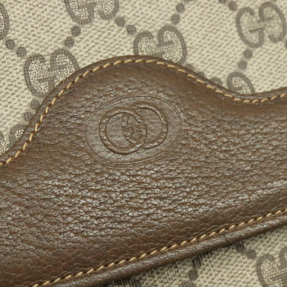 GUCCI GG Supreme Shoulder Bag PVC Beige Gold 004 256 0024 Auth ki5813